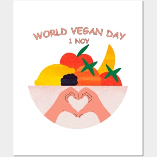 Happy World Vegan Day Posters and Art